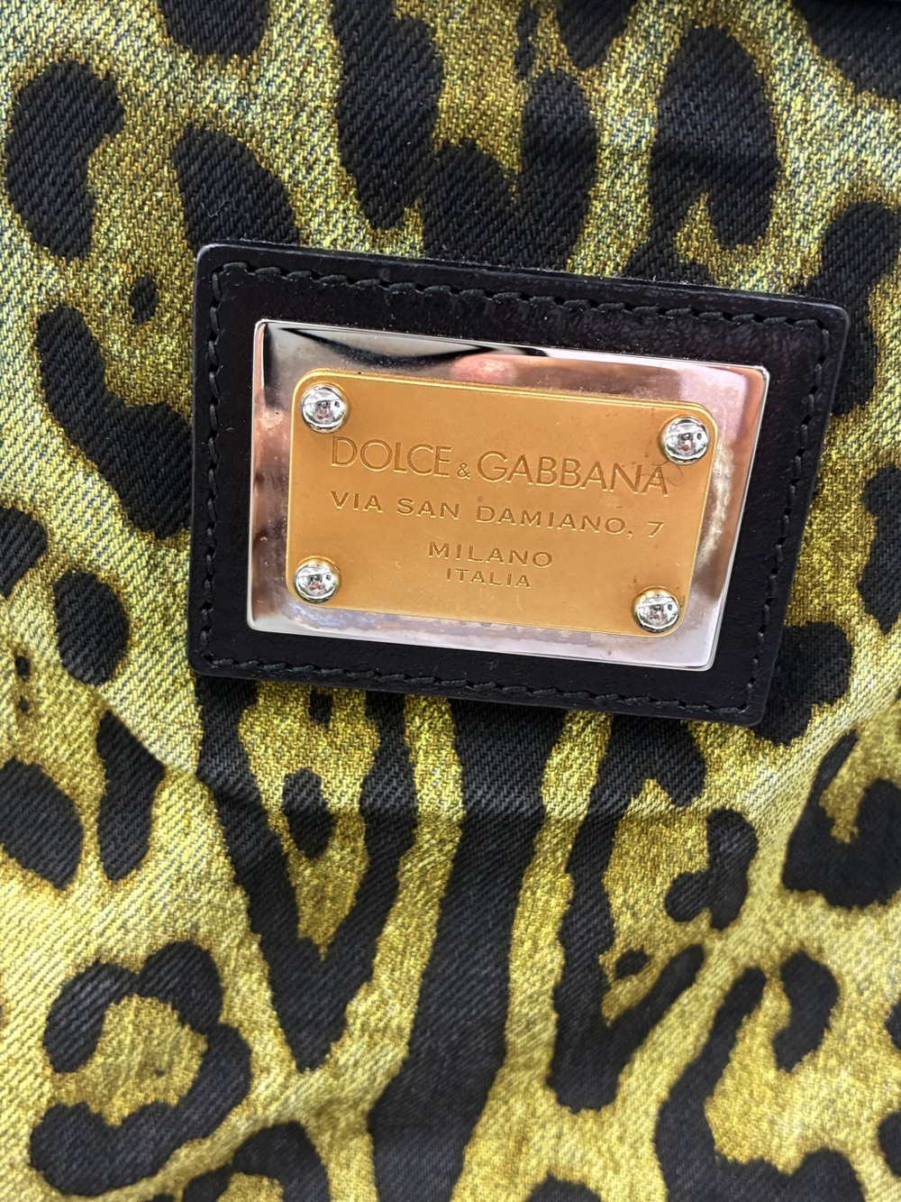 AUTHENTIC DOLCE & GABBANA LEOPARD PRINT TOTE BAG | LARGE SHOPPER | ENTRUPY COA - Picture 3 of 11